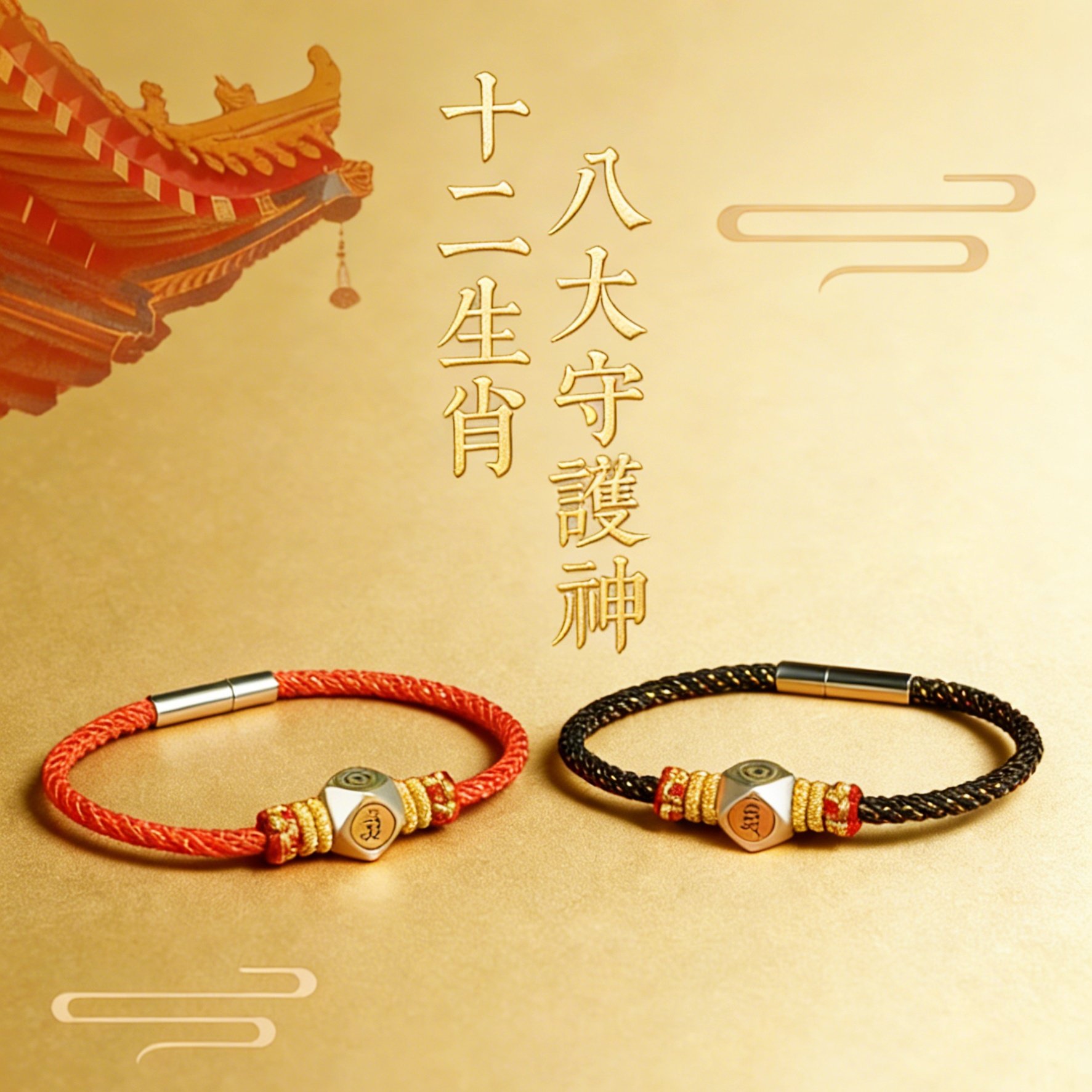 2026马年本命年红绳纯手工编织手绳十二生肖八大守护神手链女情侣,节庆用品/礼品,文化创意手环,淘宝优惠券,粉丝福利购,淘宝优惠卷