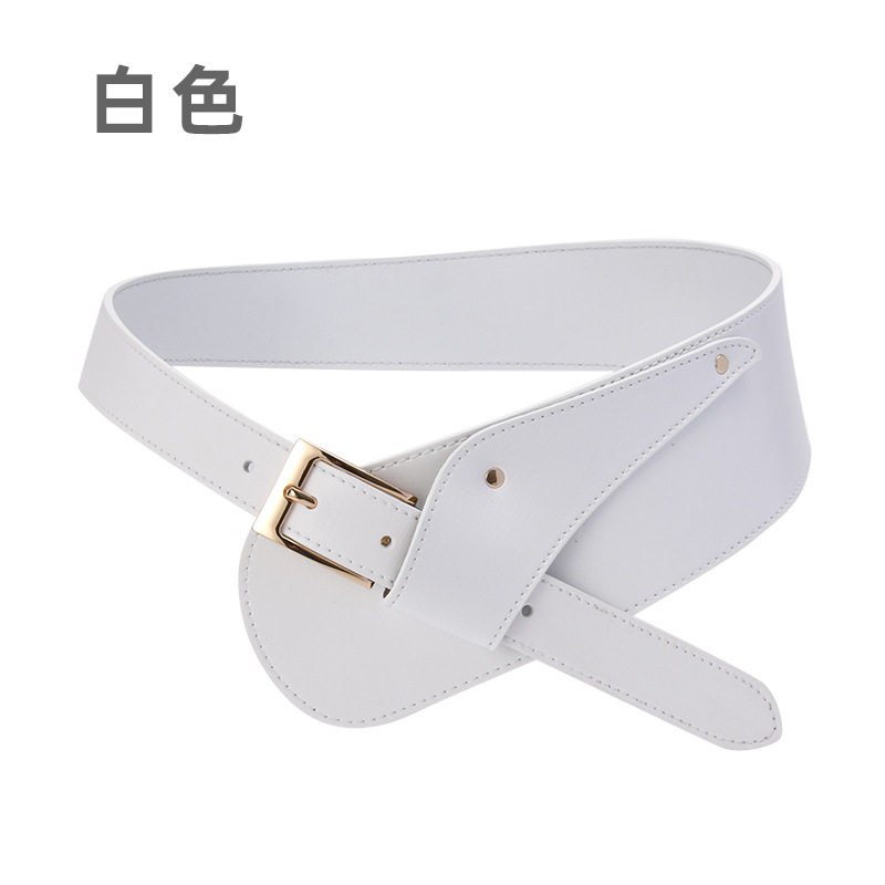 牛皮百搭时尚女宽腰带针扣