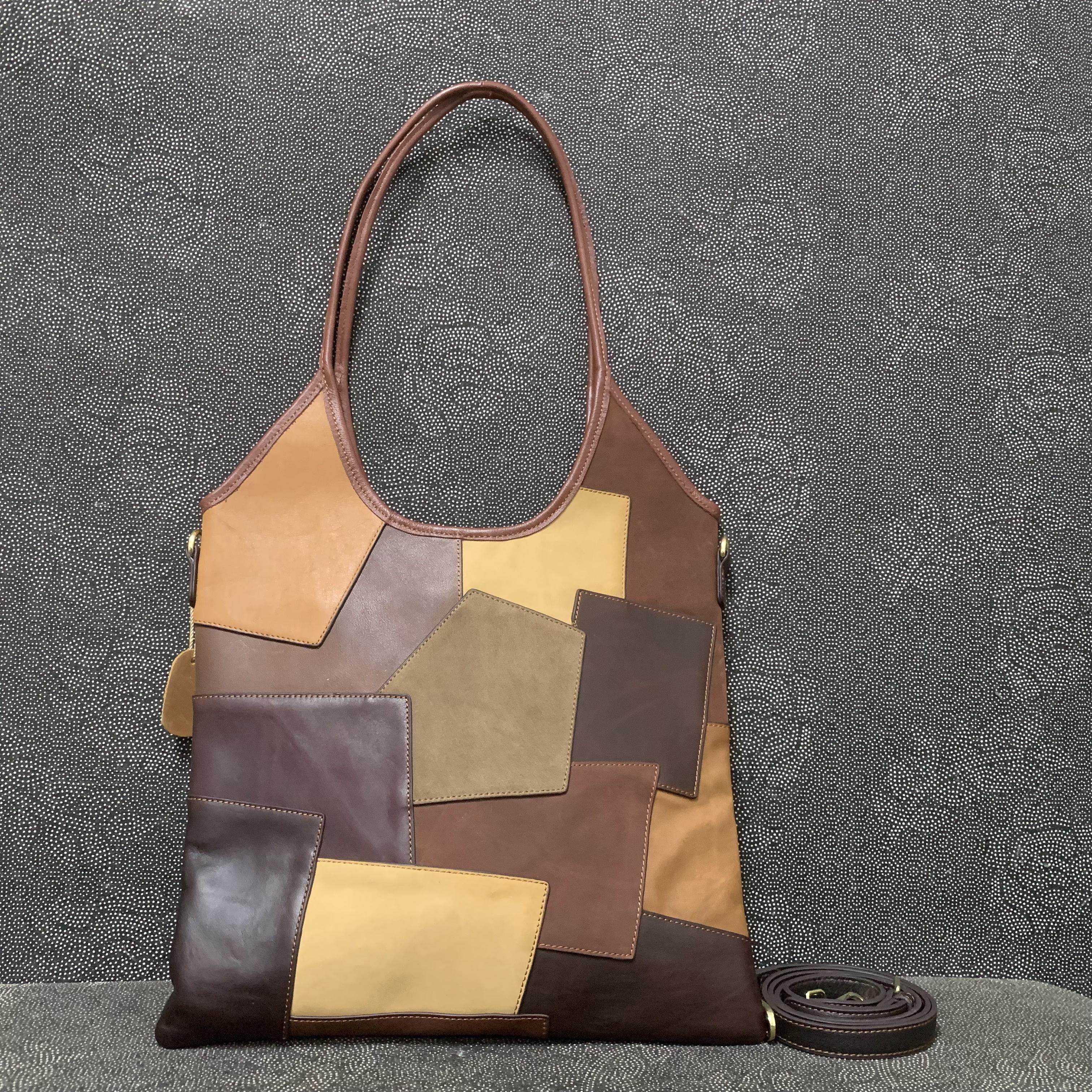 2025新款真皮女包韩版百搭复古拼接彩色头层牛皮女手提腋下购物袋