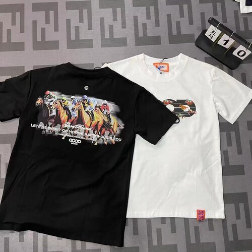 26SS马年植绒刺绣赛马时尚短袖