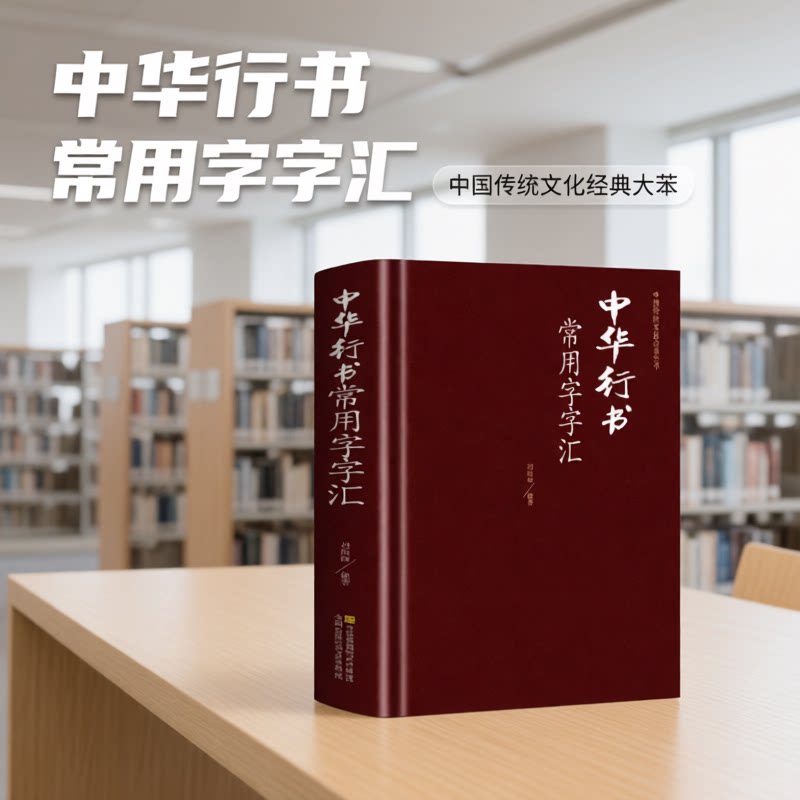 正版精装中华行书大字典常用字字汇收录行草篆隶楷五体文字字迹取自原碑帖毛笔书法练字查阅工具书书法爱好者临摹字汇大全
