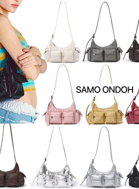 Samo Ondoh 韩版时尚女士腋下机车单肩包，多口袋可调节斜挎包