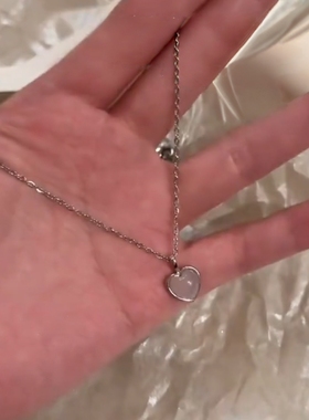 新款潮时尚简约百搭心形吊坠项链