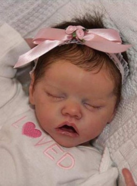 爆款重生娃娃全胶身可入水Reborn doll 18英寸仿真婴儿TWIN手绘