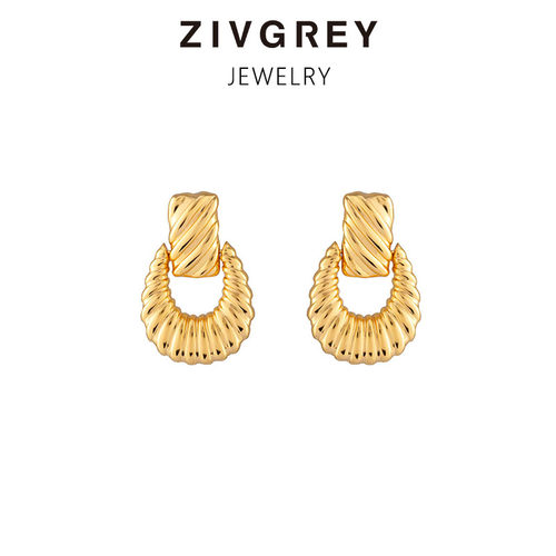 ZIVGREY纹理耳环冷淡风小众设计