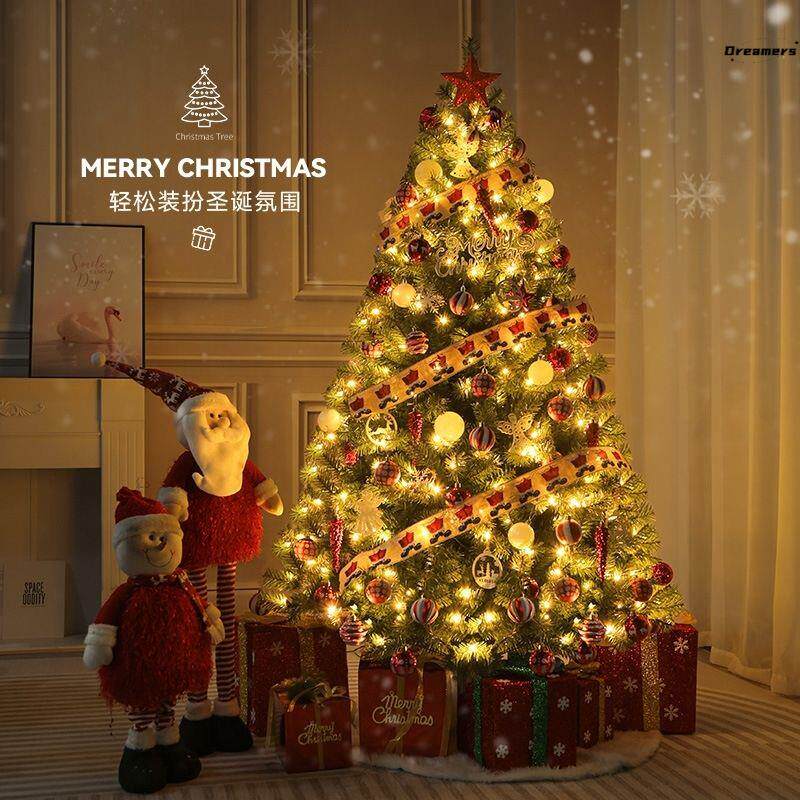 加密仿真圣诞树大型落地圣诞节装饰品摆件diy配件led灯套装高厂家