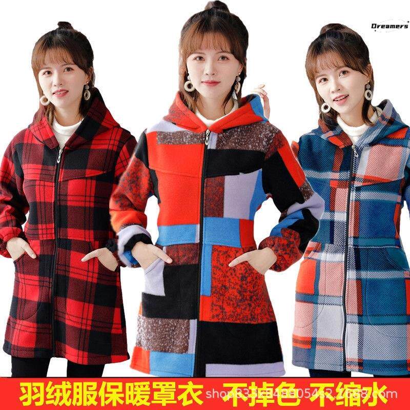 女士上班外穿羽绒服罩衣冬季加绒