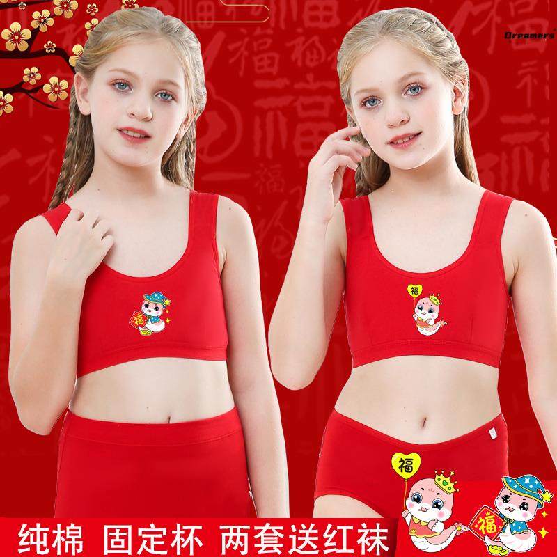 本命年红内裤女童红内衣红背心文胸蛇年套装12岁礼物棉生肖厂家,童装/婴儿装/亲子装,发育内衣/抹胸,淘宝优惠券,粉丝福利购,淘宝优惠卷