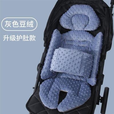 婴儿车坐垫子推车豆豆绒秋冬款加