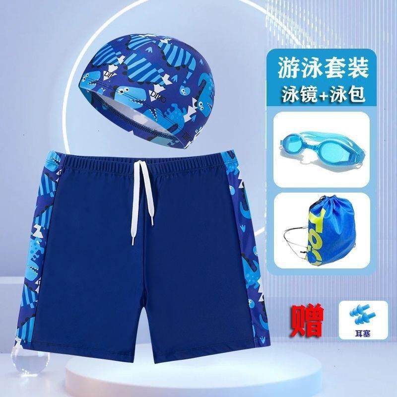 儿童泳裤男孩平角款青少年男大童宝宝游泳裤男童专用沙滩短裤厂家