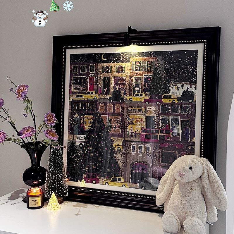 冬灯复古500片金箔挂墙拼图