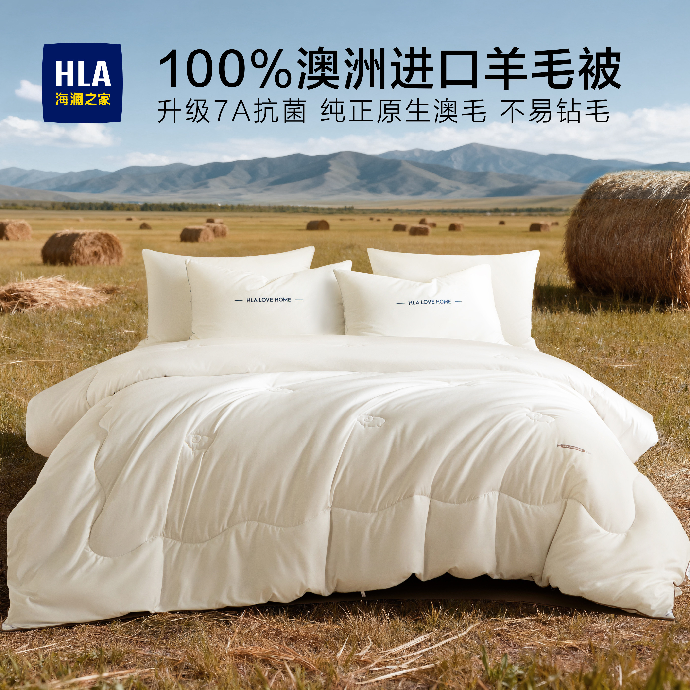 海澜之家澳洲进口羊毛被100%纯绵羊毛加厚保暖被子被芯春秋冬被褥,床上用品,羊毛被/驼毛被,淘宝优惠券,粉丝福利购,淘宝优惠卷