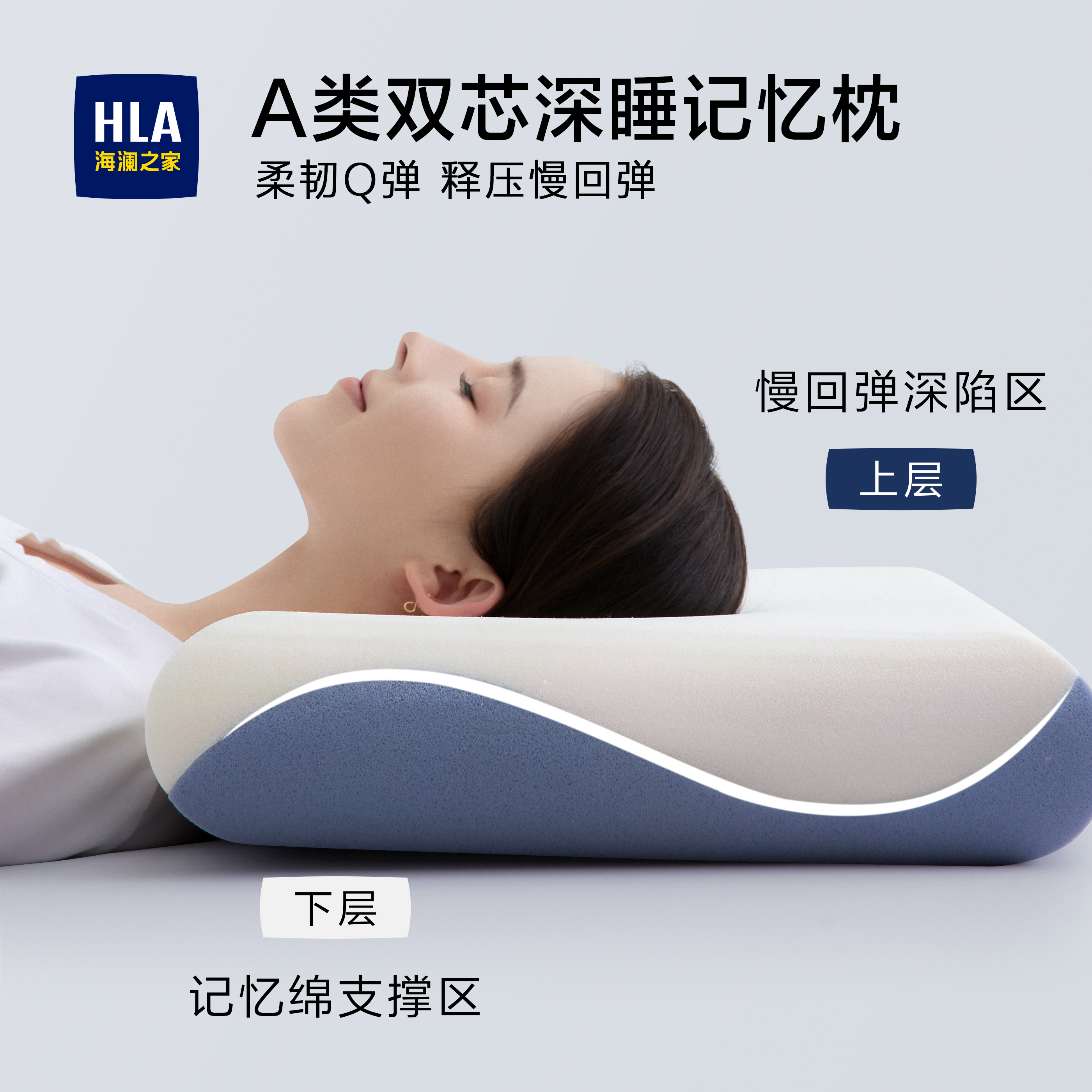海澜之家A类慢回弹记忆棉枕芯