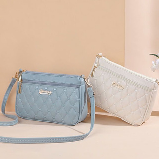 包包女2025新款 大容量中老年斜挎女包 斜挎单肩包爱心刺绣挎包韩版