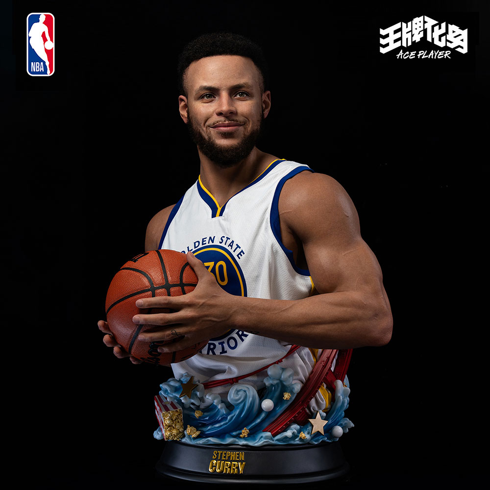 王牌化身NBA库里正版半身像蜡像级手办摆件潮玩高档收藏模型
