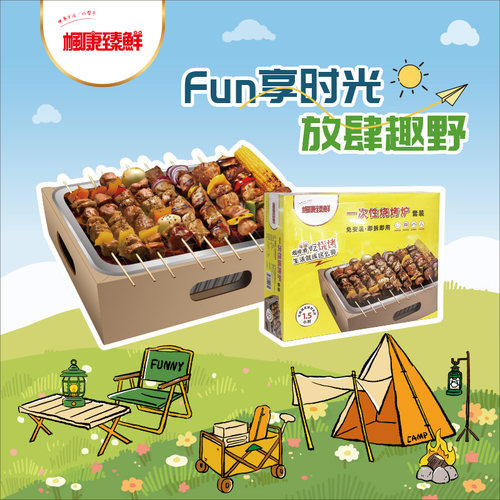 便携一次性烧烤炉套装