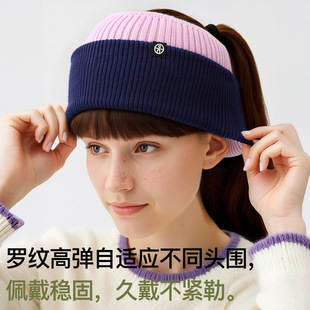 女童帽子2025新款冬小学生可扎马尾时尚洋气好看的发带儿童加厚男