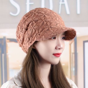 化疗后女士洋气帽子薄款遮白发中老年包头帽女做月子帽光头包头巾