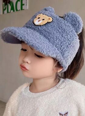 儿童鸭舌帽女可爱男保暖百搭秋冬