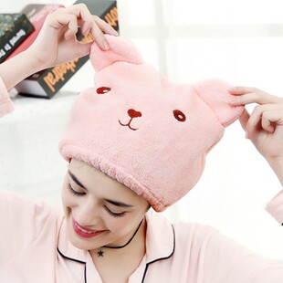 晚上睡觉帽子软糯睡帽女生可爱甜美加厚保暖防乱发无压感吸水帽潮