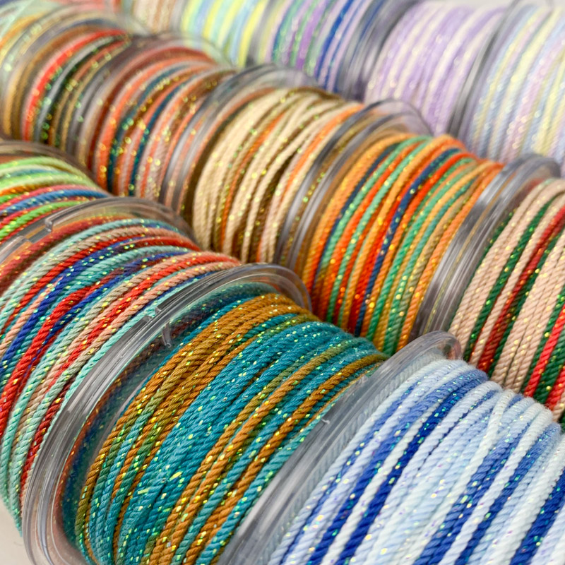 高端1.2MM星空段染手搓棉线