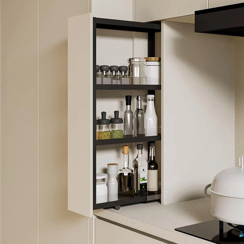 台面橱柜超薄侧拉调料拉篮