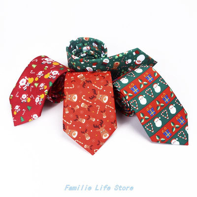 ChriStmaS tie polyeSter Silk flower Santa ClauS ChriStmaS t