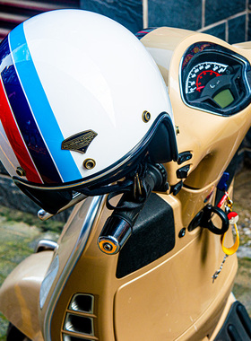 active region中国台湾AR头盔日式彩绘复古机车小盔体3/4盔男女