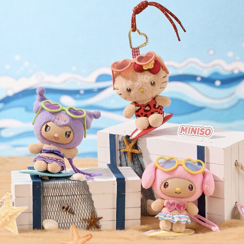 新品 miniso名创优品三丽鸥浪屿流光珍藏系列盲盒毛绒玩偶挂件女