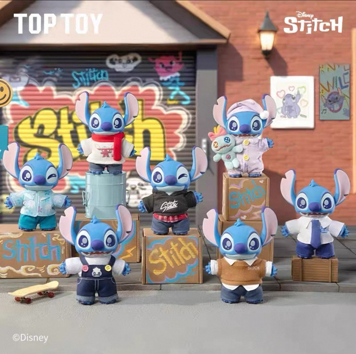 现货包邮TOPTOY史迪奇盲盒换装派对系列手办摆件公仔玩偶礼物可爱