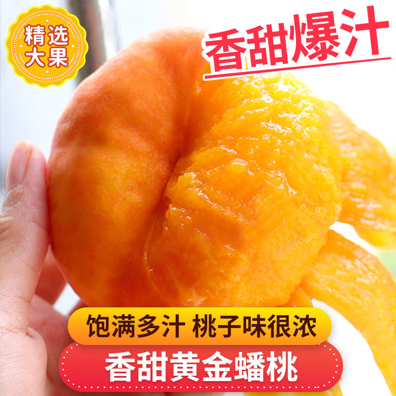彩虹毛蟠桃新鲜水果当季黄心黄金