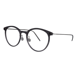 脱壳眼镜上司白客圆框男潮流超轻纯钛高度近视透灰色眼睛框架