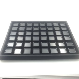 高档宝石盒裸石盒子PU皮裸钻盒双面记忆海绵戒面盒 珠宝展示盒子