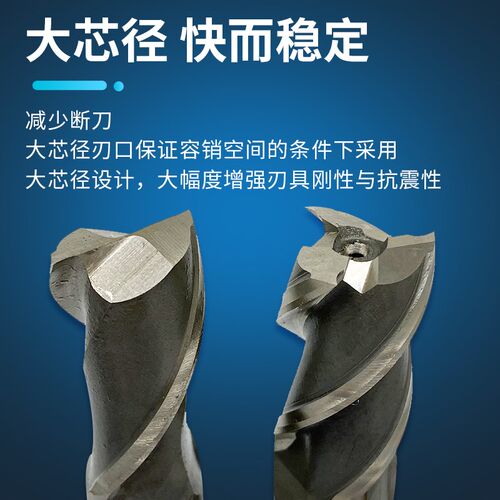 西南工具超硬莫氏锥柄立铣刀 含铝高速钢白钢螺旋数控铣刀莫氏4号