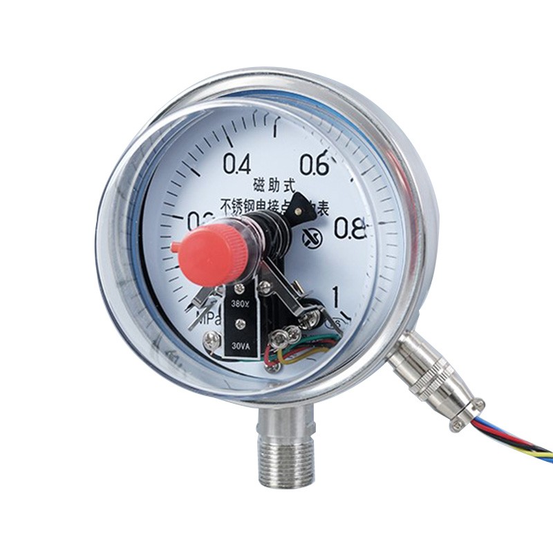 不锈钢耐高温蒸汽磁助式电接点压力表开关控制器 YXC100BF1.6Mpa