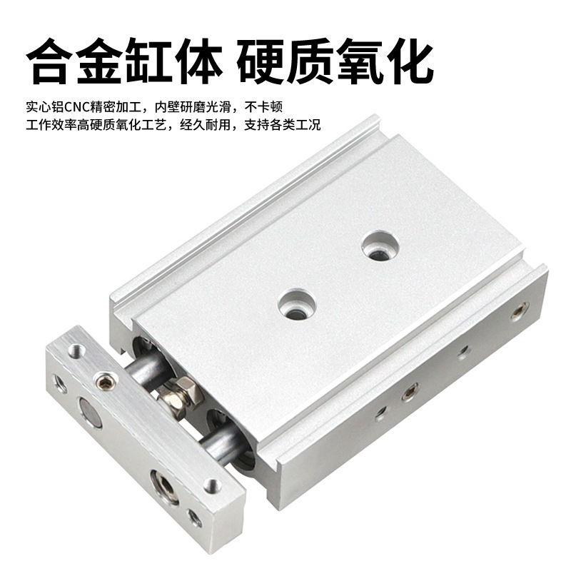 亚德客双轴双杆气缸TR6-10-16-20-25-32X10X20X30X40X50X100X200S