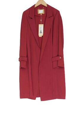 L牌精选品牌女装高端休闲时尚气质百搭女棕红色风衣睐A2-21505