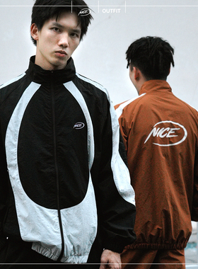 NICEID NICE外套出场服队服篮球训练服弹力防风保暖开襟长袖上衣