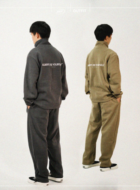 NICEID NICE外套宽松落肩针织全拉链拼接篮球训练服弹力保暖开襟