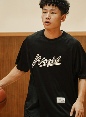 NICEID NICE运动速干短袖宽松篮球短袖超正版型圆领训练T恤