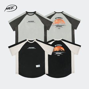 圆领训练休闲T恤 速干宽松篮球短袖 NICEID NICE落日球场运动短袖