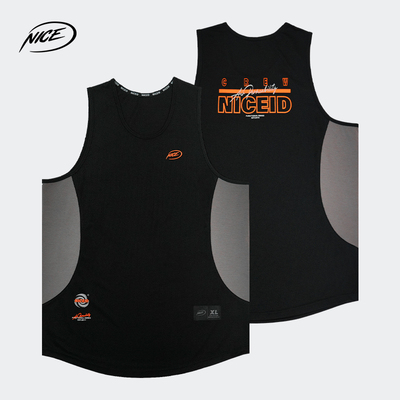 NICEID NICE拼布美式运动背心篮球训练实战运动速干宽松男女