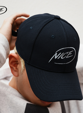 NICEID NICE美式鸭舌帽LOGO大帽檐休闲运动棒球帽户外遮阳男女