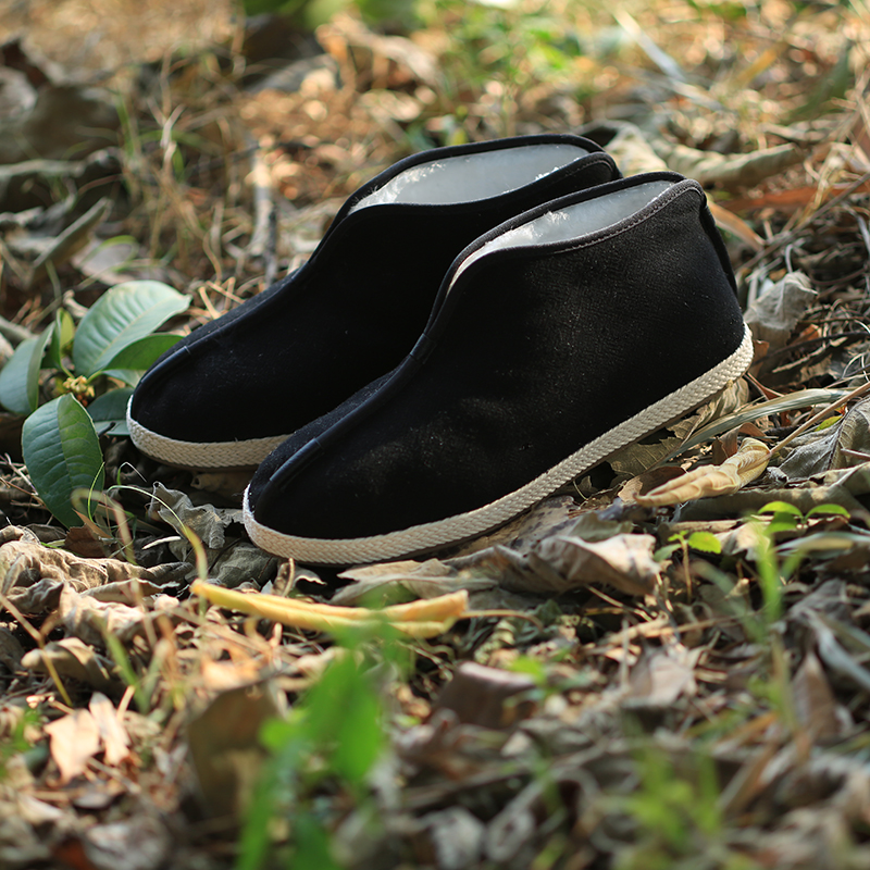 布语堂冬季2024保暖一脚蹬棉布鞋