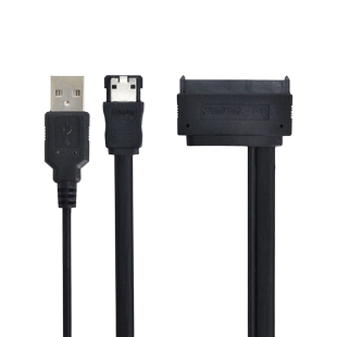 eSATA 适用SATA硬盘外接线 4P USB供电 3.5 2.5硬盘转接线连接线POWERESATA转2.5寸适用SATA