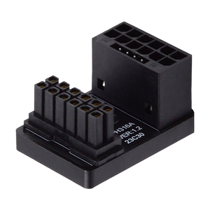 12VHPWR小12P+4P显卡PCI-E5.0供电线适用于30803090TI版显卡弯头延长线12VHPWR直头40系列公转母360度转向头