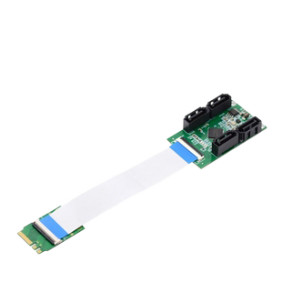 NGFF A+E Mini PCIE转4个SATA3.0延长线转接卡支持黑白群晖