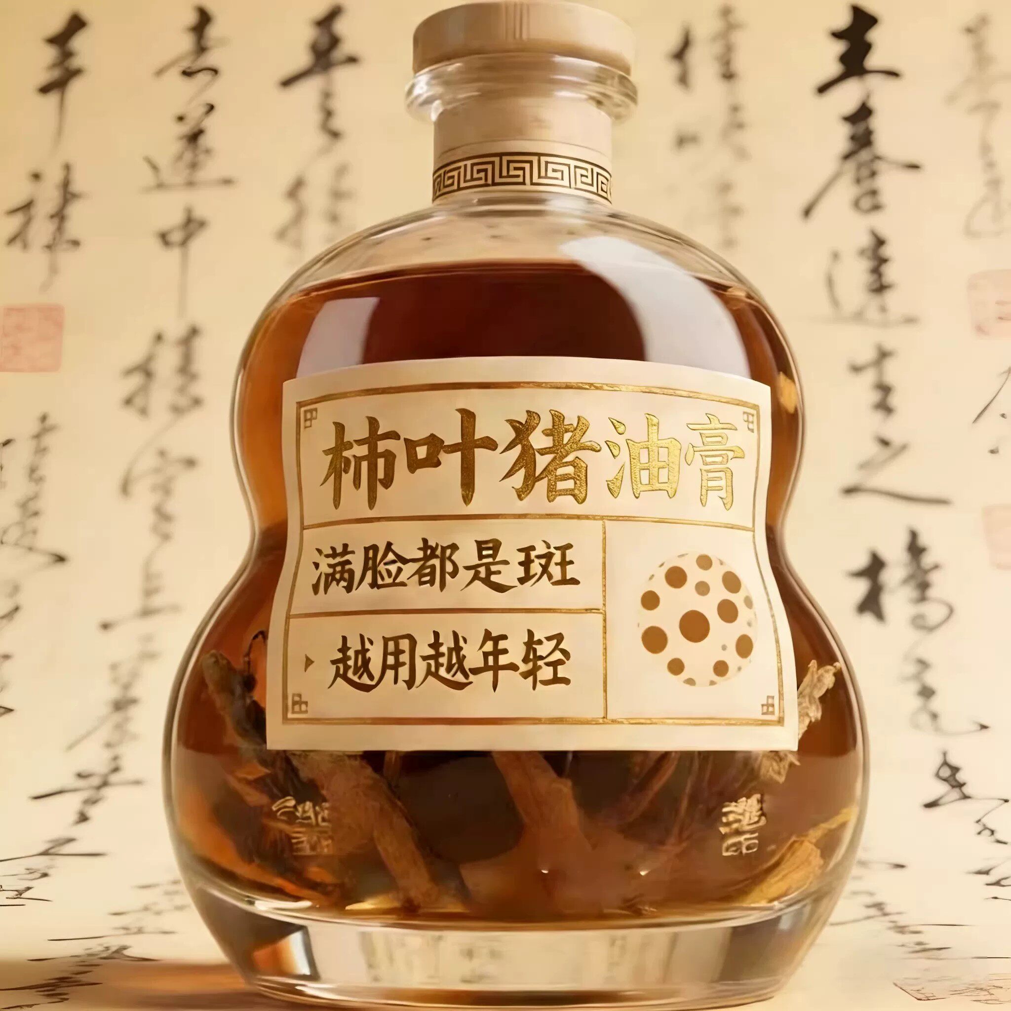【国货正品】三七猪油膏柿子叶粉补水保湿滋润柿叶膏纯天然护肤膏