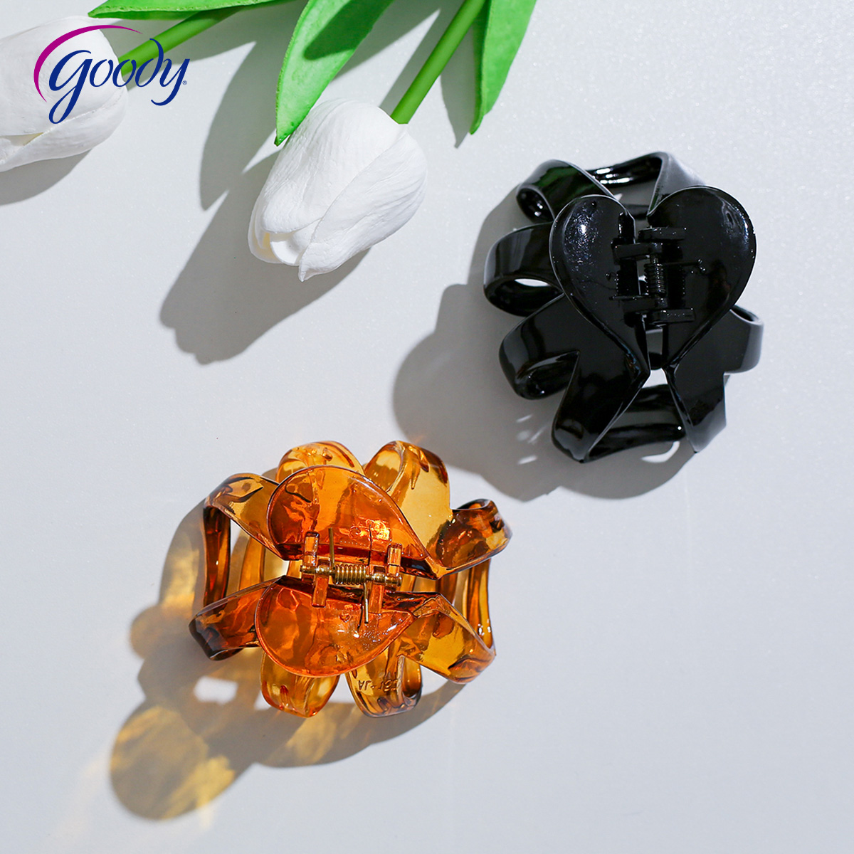 歌妮抓夹镂空双色发量多鲨鱼夹