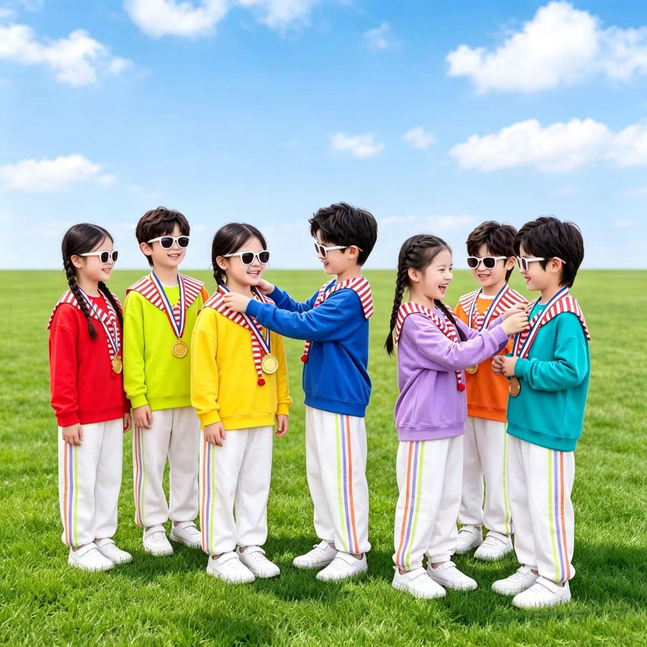 儿童啦啦队运动会服装